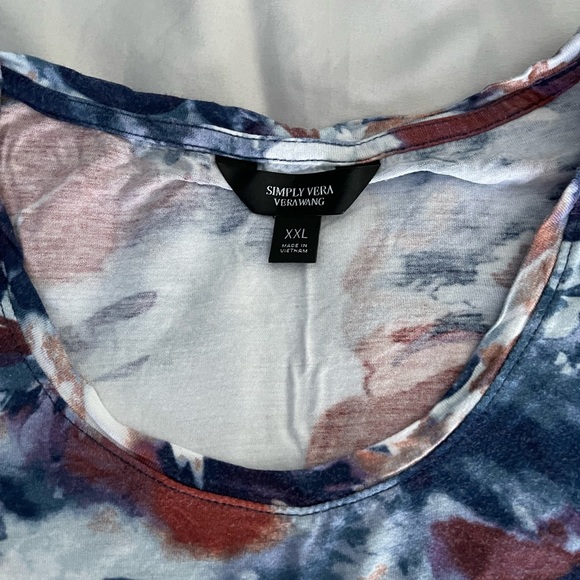 Simply Vera By Vera Wang Floral Tank Top with Front Tie - Picture 4 of 4